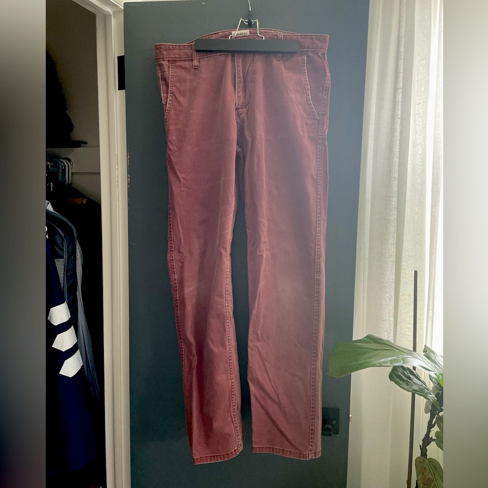 Maroon Slim Tapered Dockers Pants